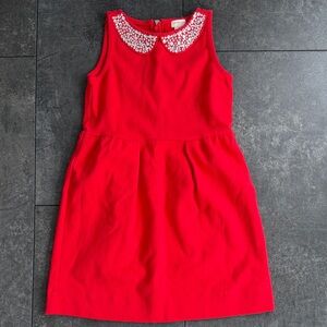 Red Crewcuts Kids Dress with Gem Stone Collar